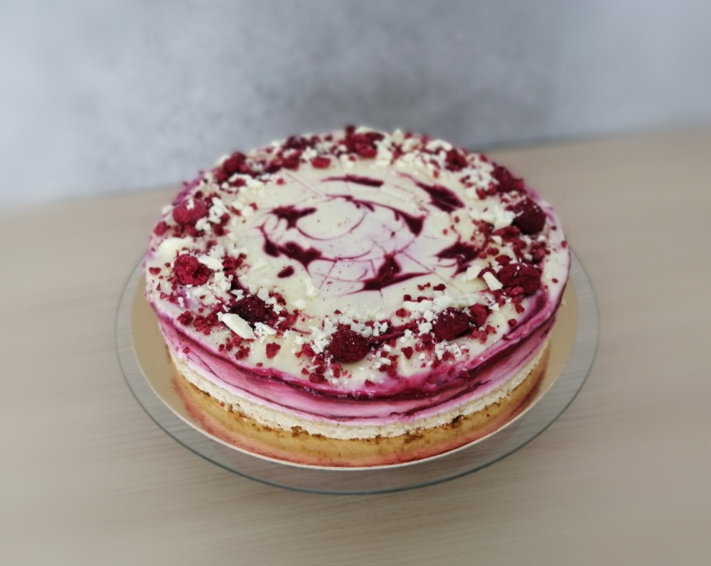 Malinový cheesecake